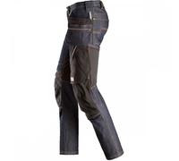 Snickers 6955 FlexiWork Denim Trousers+ Holster Pockets Denim/Black Wa 33" 30"