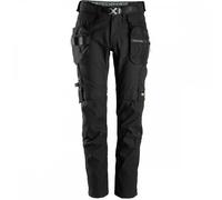 Snickers 6972 FlexiWork Work Trousers+ Detachable Holster Pockets Blac 39" 28"