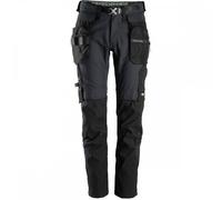 Snickers 6972 FlexiWork Work Trousers+ Detachable Holster Pockets Stee 33" 32"