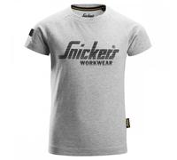 Snickers 7514 Junior Logo T-Shirt Grey Melange 10-12 Years Colour: Gre 10-12 Years