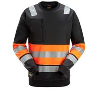 SNICKERS 8031 HIGH-VIS CLASS 1 CREW NECK WORK SWEATSHIRT JUMPER HI VIS