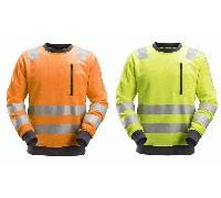 Snickers 8037 AllroundWork, Hi-Vis Sweatshirt CL2/CL3