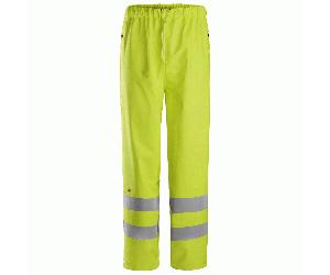 Snickers 8267 ProtecWork, Flame Retardant PU Hi-Vis Rain Trousers, Class 2