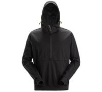 Snickers 8400 FlexiWork, Windblocker Stretch Half-Zip Hoodie - Black
