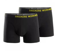 Snickers 9436 2-pack Stretch Shorts Black Yellow Waist: XS Colour: Bla XS
