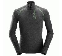 Snickers 9441 FlexiWork Seamless Wool Long Sleeve 1/2 Zip Shirt