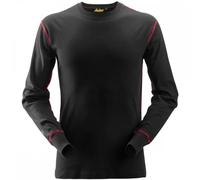 Snickers 9461 ProtecWork Long Sleeve Crew Neck T-Shirt Black XL Colour XL