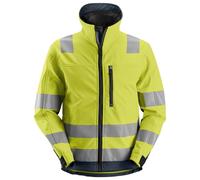 Snickers AllroundWork Hi-Vis Softshell Arbeitsjacke, Kl. 3, EN 20471 HV-Gelb-Nav