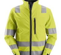 Snickers AllroundWork High-Vis Softshell Jacket Class 3 - High Vis Yellow/Navy - L Regular