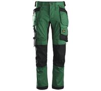 Snickers AllroundWork Stretch Arbeitshose m. Holstertaschen, EN 14404 Waldgrün-S