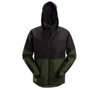 Snickers AllroundWork Waterproof Shell Jacket - Khaki Green/Black - L