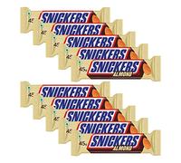 Snickers Almond Filled Chocolate Bar Filled with Delicious and Nutritious Roasted Almonds and Rich Caramel, Chocolate Bars to Share 45g (Pack of 10)
