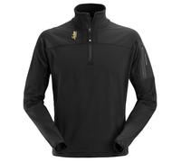Snickers Body Mapping Micro Fleece Pullover m. ½ Reißverschluss Schwarz