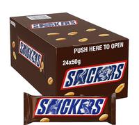 Snickers Caramel Peanut Chocolate Bars 50g - Pack of 24 (1 Box) | Delicious Chocolate, Caramel & Peanuts | Ideal Snack for Energy & Indulgence