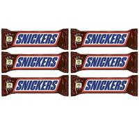 SNICKERS Chocolate Bar Collection 50g x 6 | Snickers Chocolate by Mars - Nougat Topped with Caramel and Peanuts, Milk Chocolate Bar Sold by Swiss+