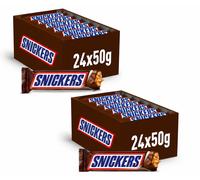 Snickers Chocolate Bars 48 x 50g Full Box Peanut Caramel Nougat