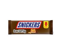Snickers Chocolate Bars 8 Pack Chocolate Multipack, Milk Chocolate with Roasted Peanuts, Caramel & Nougat, Satisfying Hunger Snack, On-the-Go Energy Treat, Value Pantry Pack
