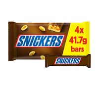 Snickers Chocolate Bars, Caramel, Peanuts & Milk Chocolate, 4 x 41.7g