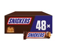Snickers Chocolate Bars, Caramel, Peanuts & Milk Chocolate Bulk Box, 48 x 48g, I