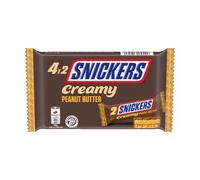 Snickers Creamy Peanut Butter & Milk Chocolate Snack Bars Multipack 146g (4 Pack)