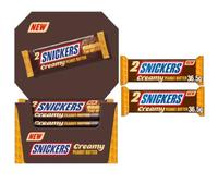 Snickers Creamy Peanut Butter & Milk Chocolate Snack Bar Duo 36.5g - Pick Any Number of Bars
