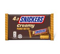 Snickers Creamy Peanut Butter Milk Chocolate Snack Bars Multipack 146g 4 P