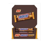 Snickers Creamy Peanut Butter Trio Bars 54.75g - Full Box of 32 Bars