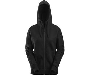 Snickers Damen Arbeitspullover AllroundWork, Damenhoodie mit Reißverschluss Schw