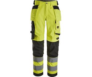 Snickers Damen Warnschutzhose High-Vis, Damen Stretch Hose mit Holstertaschen, K