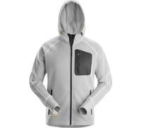 Snickers Fleecepullover FlexiWork Fleece Arbeitshoodie Weiß/Schwarz