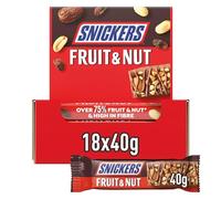 Snickers Fruit & Nut Milk Chocolate Bars, 18 x 40g, Bulk Chocolate Box, Ideal for Gift, Snacks or Hamper