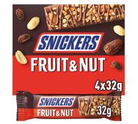 Snickers Fruit & Nut Milk Chocolate Snack Bars Multipack, 4 x 32g, Individually