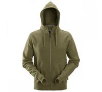 Snickers Full Zip Hoodie Khaki Green M Colour: Khaki Green, Chest Size M