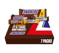 Snickers Gift Hamper - Milk Chocolate, Peanut, Nougat & Caramel Bar Selection Pack - Perfect for Gifting or Sharing - 7 Pieces