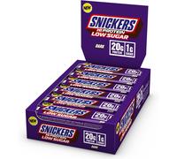 Snickers - HI Protein Bars | Low Sugar Bars, Only 1g of Sugar per bar, Dark Chocolate, 12 x 57g Pack, 20g Protein