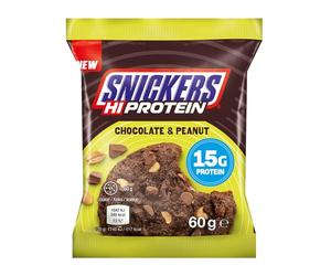 Snickers High Protein Cookie - Chocolate Peanut, 12 × 60g - Soft-Baked, 15g Protein, High-Protein Snack for Gym, Work & On-the-Go