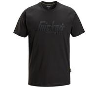 Snickers Logo T-Shirt Black Large Cotton Crew Neck Workwear T-Shirt