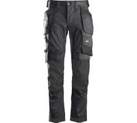 Snickers 6241 Mens Allround Work Stretch Slim Fit Trousers Holster Pockets Grey 33" 30"