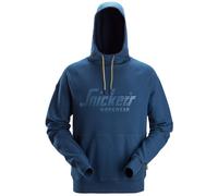 Snickers Mens Workwear Logo Hoodie Sweatshirt Jumper Orange Blue - 2894