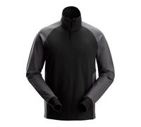 Snickers Mens Workwear Two Coloured 1/2 Zip Sweatshirt 2841 Black Grey S - XXXL