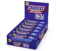 Snickers - Milk Chocolate Low Sugar Protein Bars | 12 x 57g Pack, Only 2g of Sugar per bar, Hi Protein Energy Snack, 20g Protein