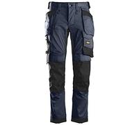 Snickers Pantalón Elástico Allroundwork Con Bolsillos Floating Azul Marino-Talla 146 Trousers, Navy/Black, One Size Unisex, Navy/Black, One Size