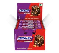 Snickers Peanut Brownie Chocolate Bar, 675g Pack, 15 Units