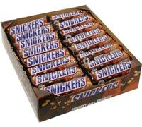 Snickers Single Bar Chocolate Candy, 48 Bars of 1.86oz Each.