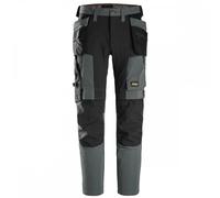 Snickers SN6218 AW Stretch Trousers HP Steel Grey/Black 36" 32&qu 36" 32"