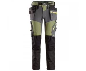 Snickers Softshell Str Trousers+ HP Khaki Green 36" Colour: Khaki 36" 32"