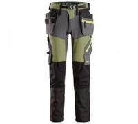 Snickers Softshell Str Trousers+ HP Khaki Green 47" Colour: Khaki 47" 32"