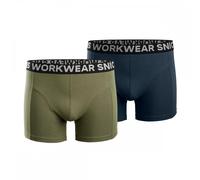 Snickers Stretch Boxers 2-pack Navy/Green L Colour: Navy/Green, Waist L