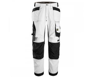 Snickers Stretch LFit Trousers+ HP White/Black 50" Colour: White/ 50" 32"