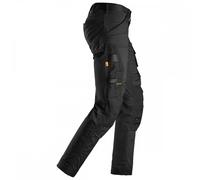 Snickers 6341 Mens Allround Work Stretch Slim Fit Trousers Black 38" 32"